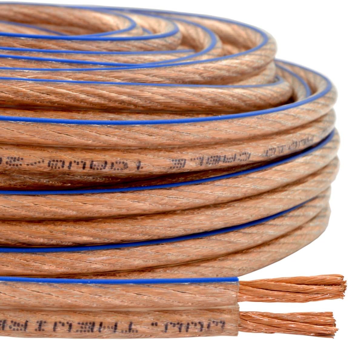 Cable transparente altavoz 10 AWG 10/2 50pies