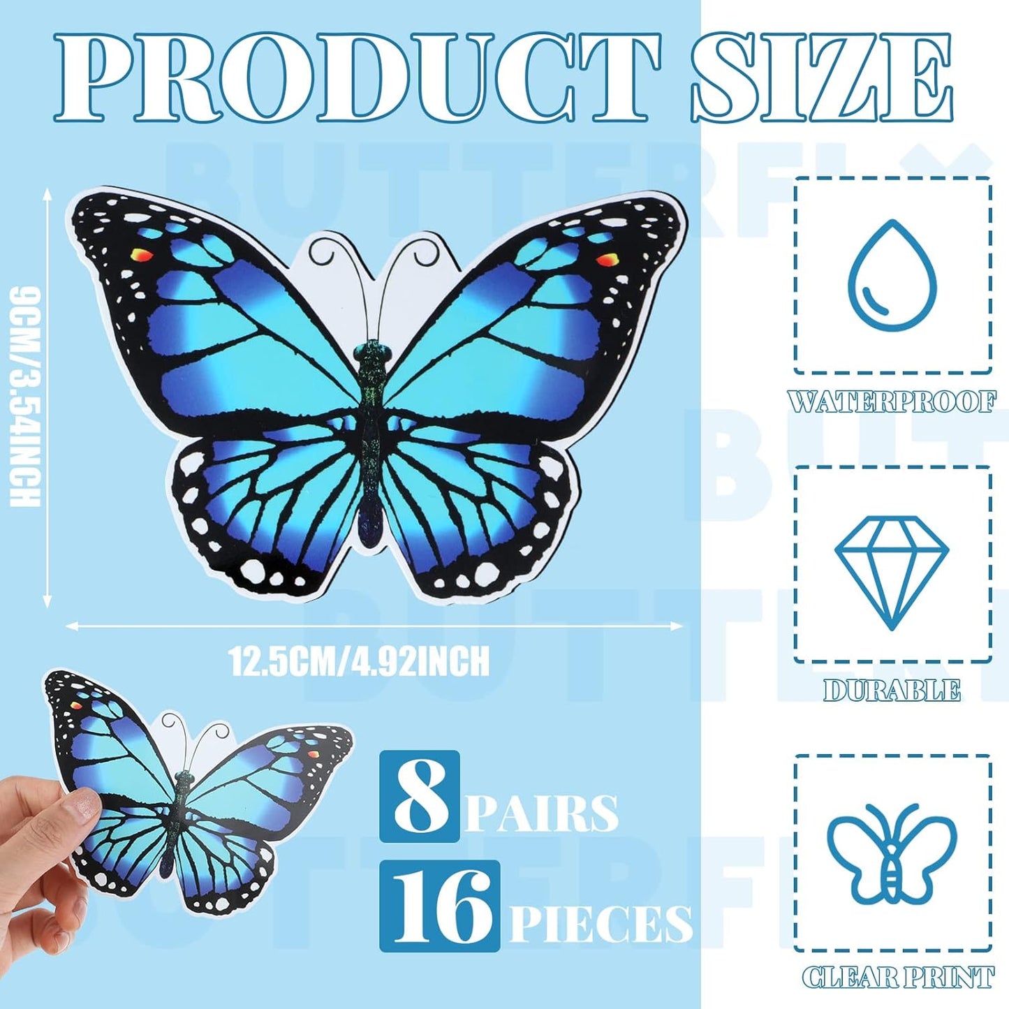 16 imanes puerta mariposa doble cara decorativo ventanas patios