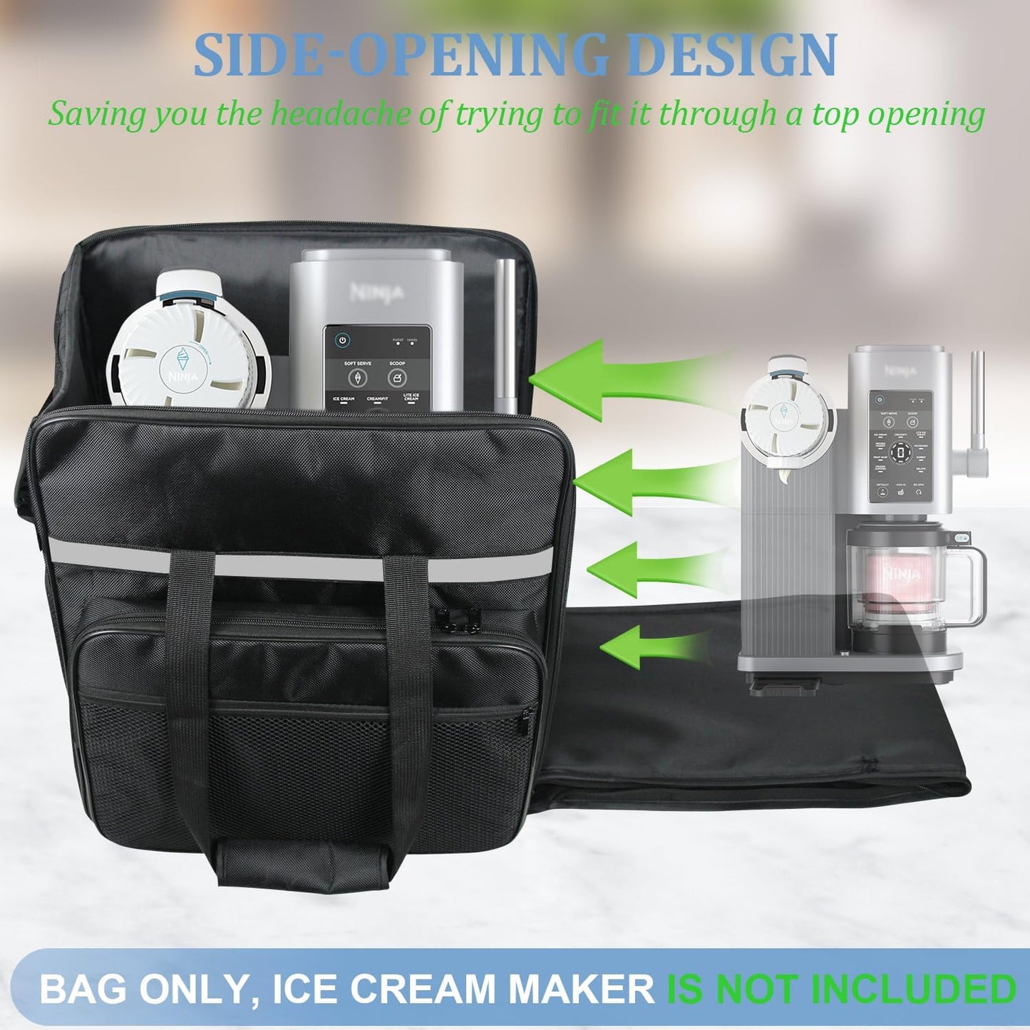 Bolsa transporte helado aire libre con apertura lateral