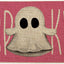 Tapete Halloween fantasma rosa para puerta 17x29"