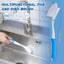 10 Cepillos Cocina Azules 11pulg Antiderrap Cerdas Rígidas