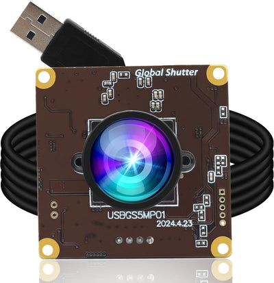 Cámara USB 5MP 60fps para PC grabador láser gran angular