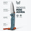 Cuchillo agua pesca hoja serrada mango grivory azul