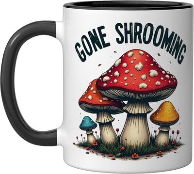 Taza Cerámica Cazador de Hongos Morelos Negro/Blanco