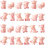 24 Pzas Figuras Cerdo Resina para Cupcakes Decoración