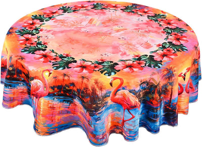 Mantel flamenco lavable mesa redonda cocina comedor 60pulg