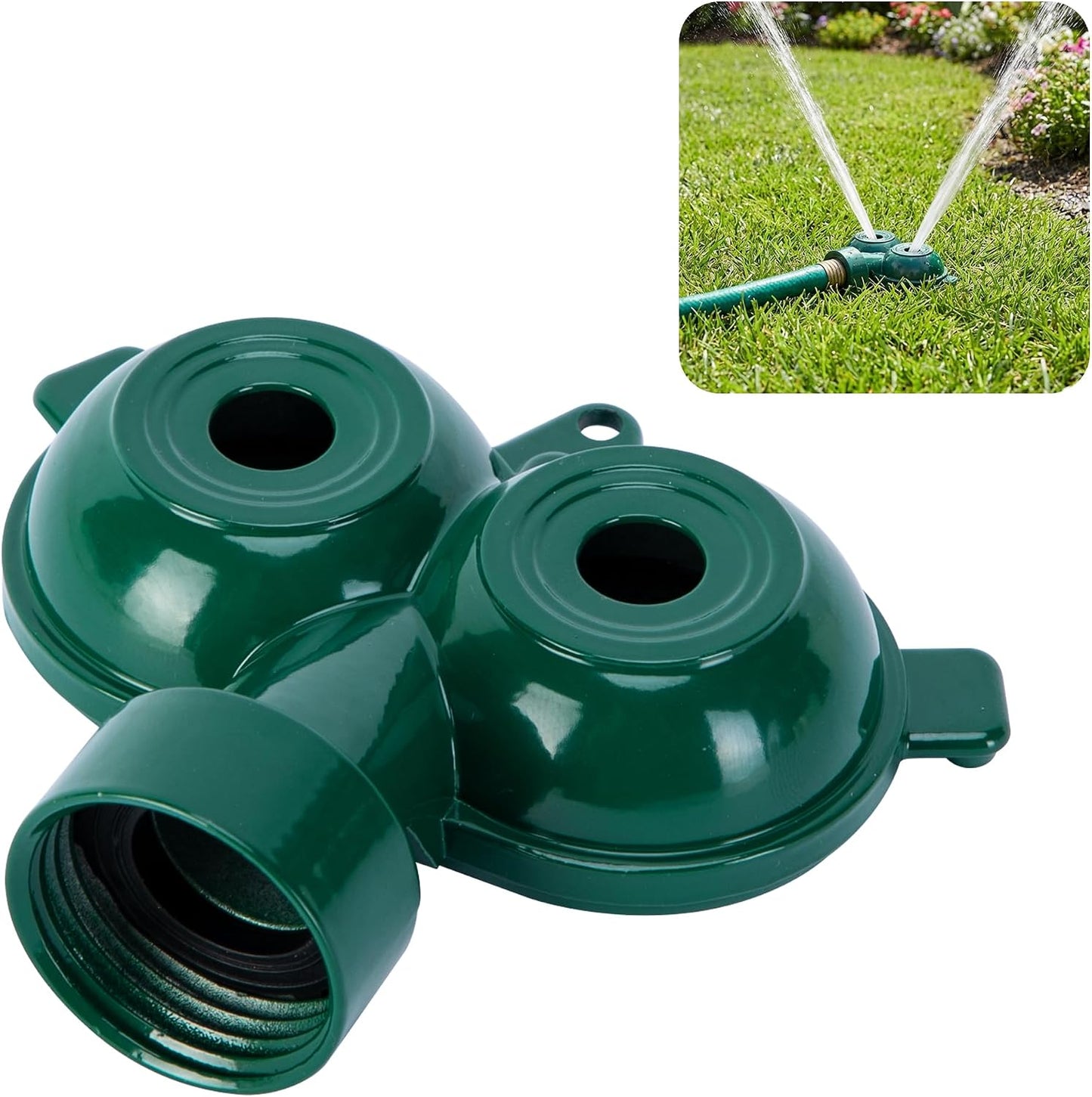 Regador de jardín metal dual circulo para césped y plantas
