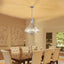 Candelabro cristal cromado 20" 5 luces comedor