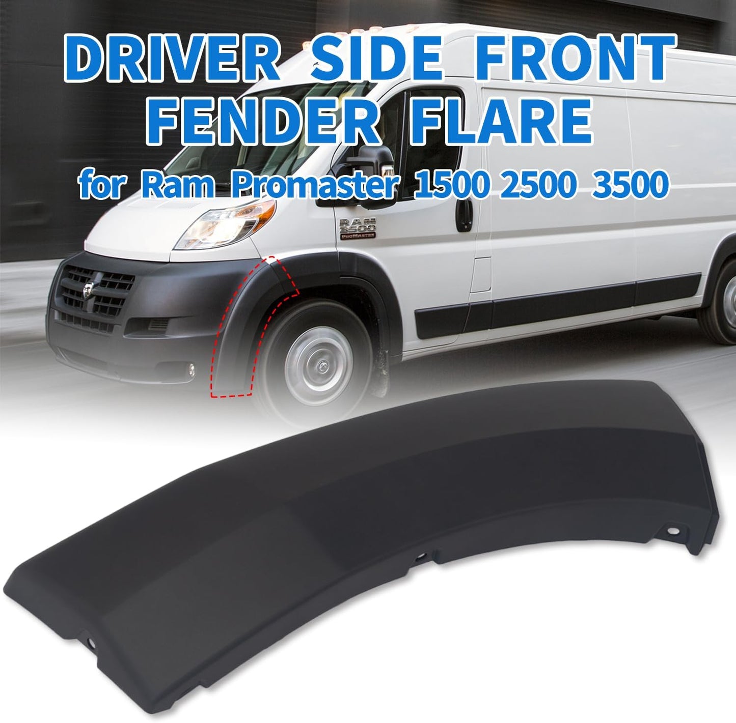 Moldura parachoques delantero Ram Promaster 22 izquierdo