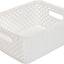 Cesta mimbre resina para baño y despensa con asas
