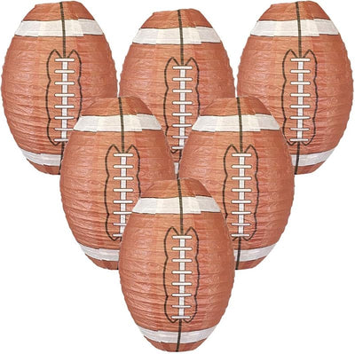 Faroles decorativos papel fútbol 8pulg 6uds