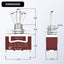 Interruptor palanca 12V 30A impermeable 3 vías