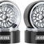 Rueda Beadlock aluminio CNC para TRX4M SCX24 1/24 Plata
