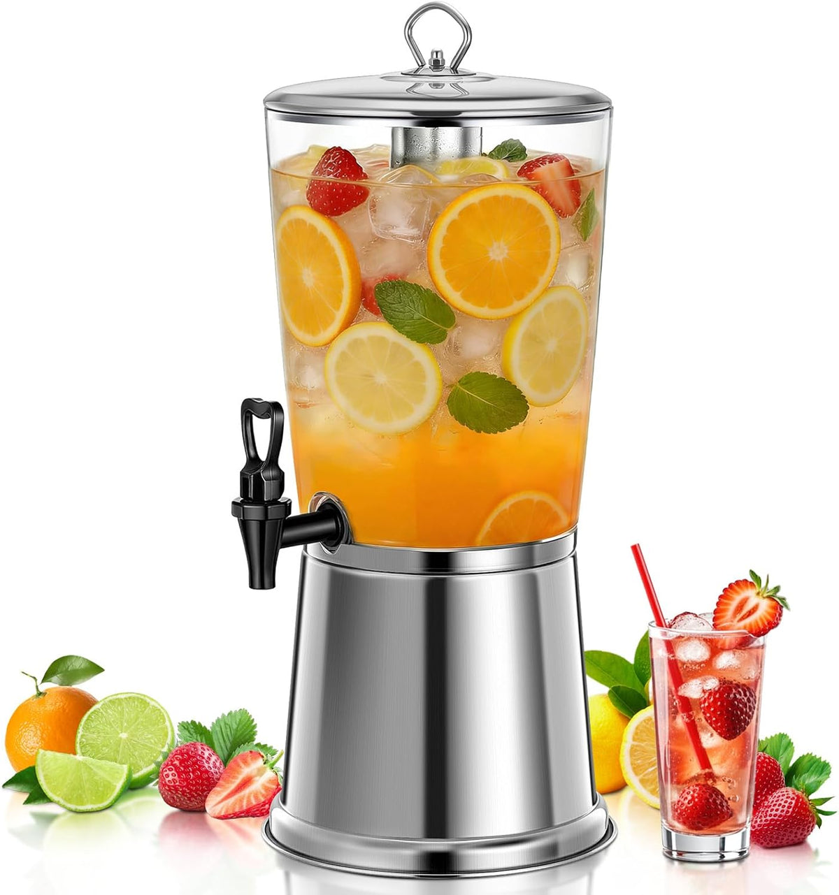 Dispensador bebidas acero inox 2gal con espiga y núcleo hielo