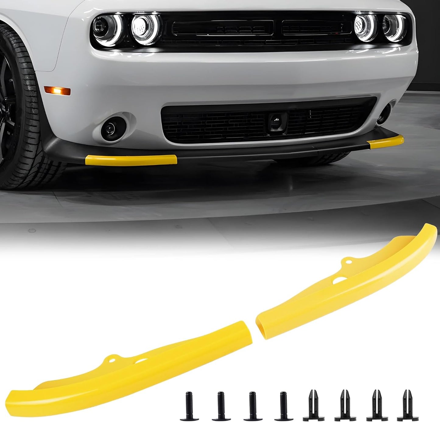 Cubierta parachoques Dodge Challenger 2015-23 2 Uds Amarillo