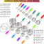 Set 16 Tazas y Cucharas Acero Inox con Mango Silicona