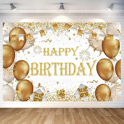 Telón cumpleaños dorado 70.8x47.2pulg