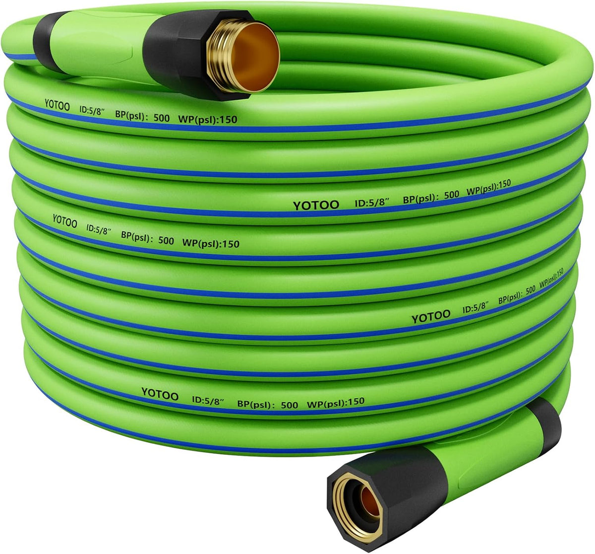 Manguera jardín híbrida 5/8pulg 100ft 150PSI flexible verde