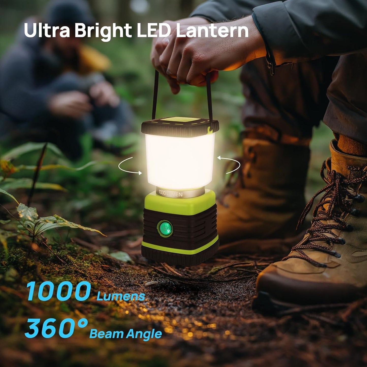 Linterna LED camping 1000lm 4 modos ipx4 luz emergencia