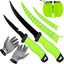 Set 2 Cuchillos Filete Acero Inox 5y7" para Pesca