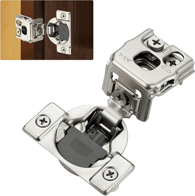30 Bisagras Cierre Suave Acero Inox Níquel Satinado 1-1/4