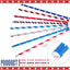 150 Pajitas 4 de Julio con Bandera Rojo Blanco Azul y Palillos Dientes