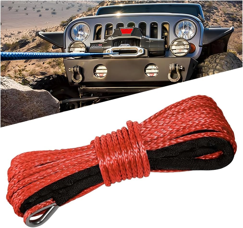 Kit cuerda sintética cabrestante 0.19pulg x49ft 10000lb con funda