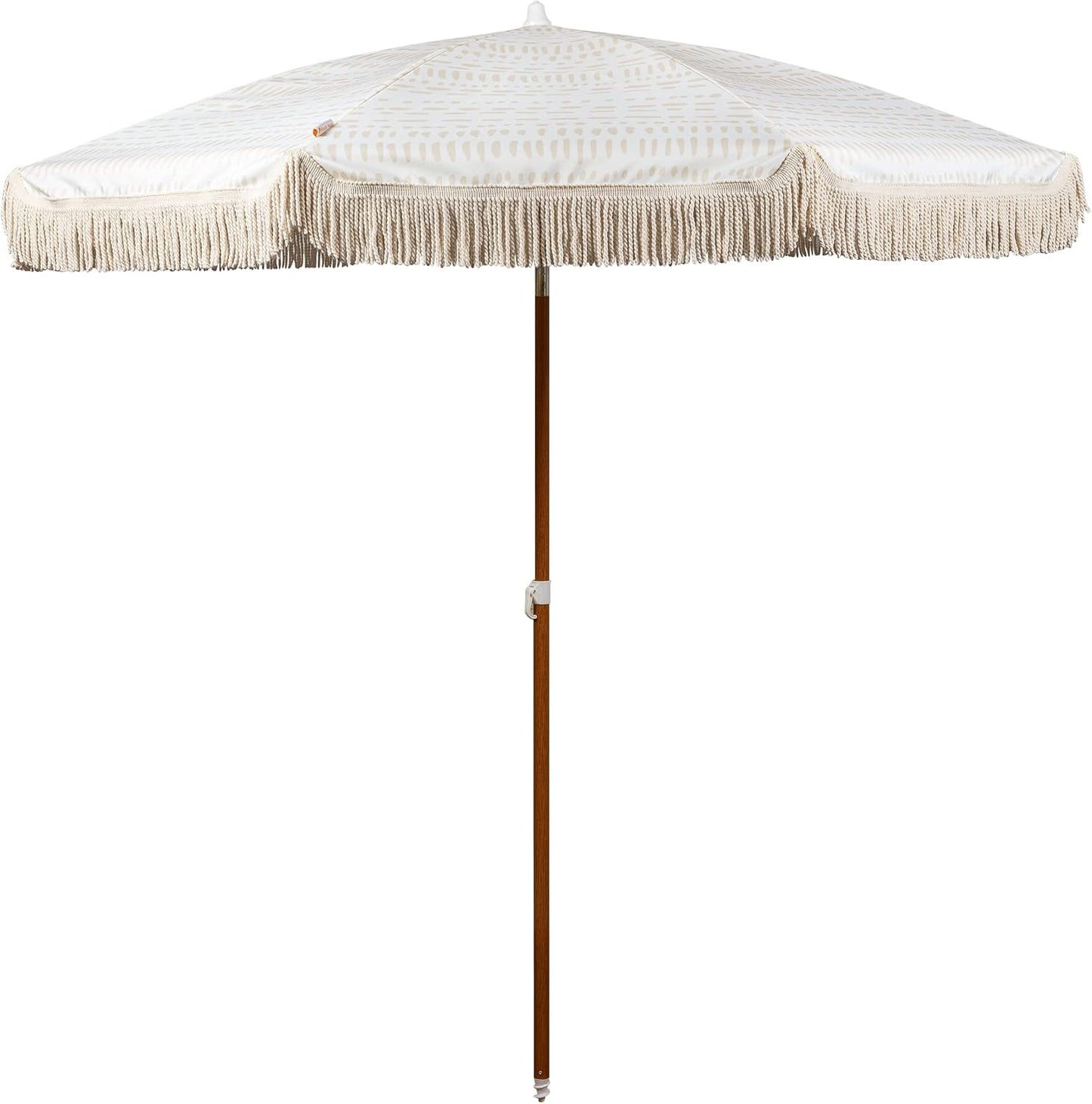Sombrilla playa flecos 6.5ft UV50 protección solar