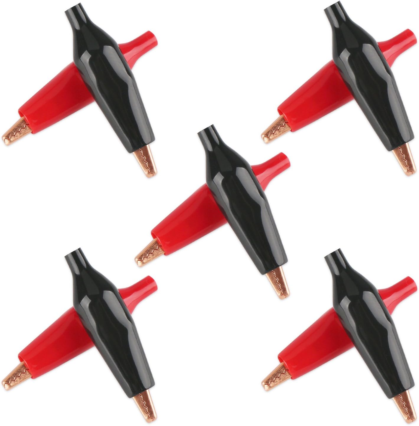 10 Clips Cocodrilo 1.77pulg 10A Cobre Puro para Multímetro