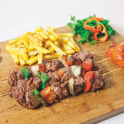 Brochetas bambú 10pulg para shish kabob parrilla 100uds