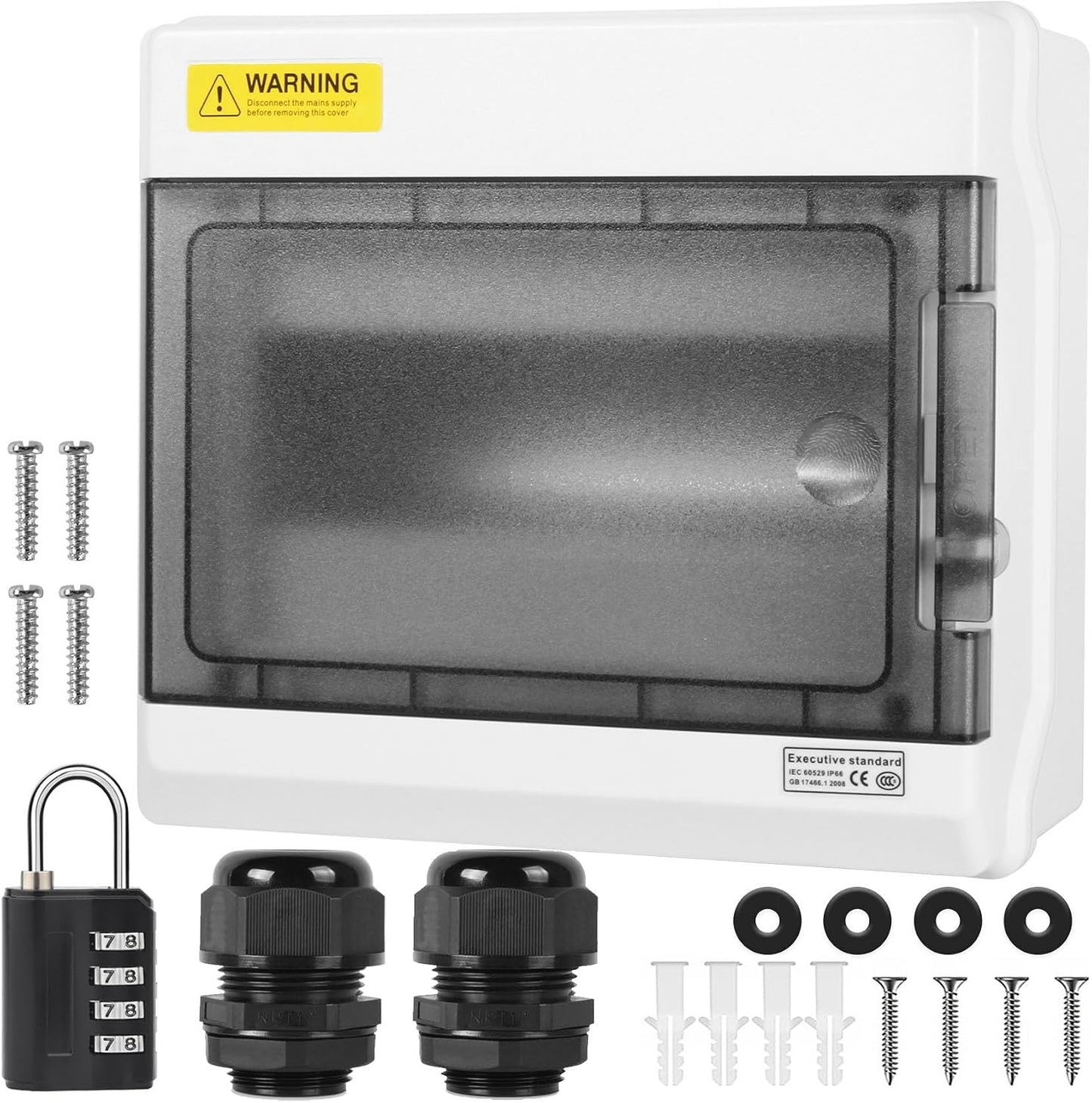 Caja disyuntor exterior con cubierta transparente