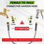 Manguera jardín acero inox 6ft conector hembra a macho