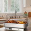 2 Pzas Calentador Alimentos Acero Inox 4.5qt Tapas Transparentes