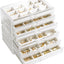 Caja organizadora aretes 6 cajones acrílico transparente