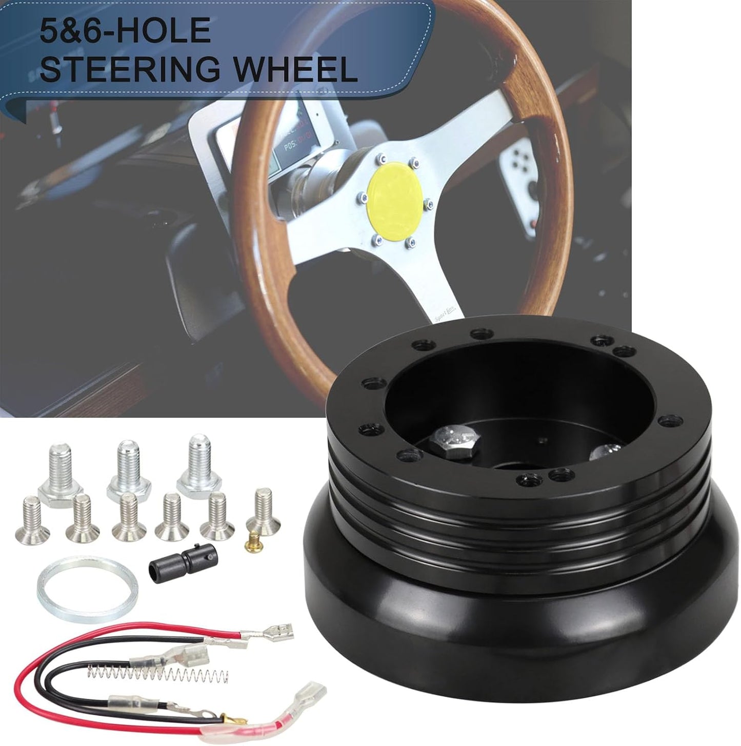 Adaptador volante universal aluminio 5 y 6 agujeros