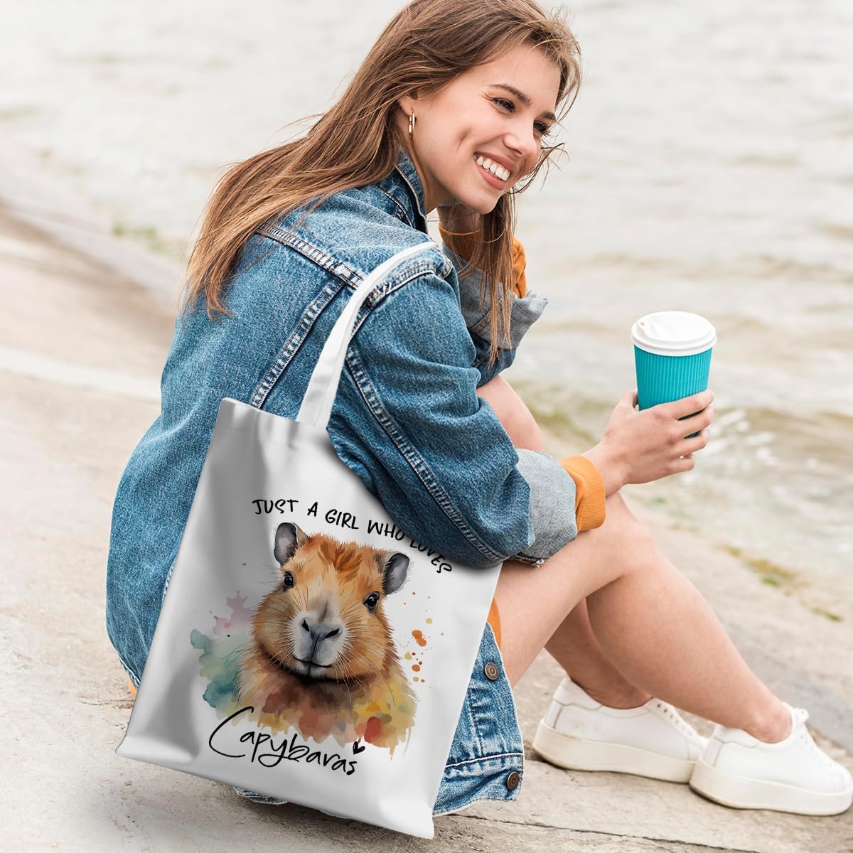 Bolsa regalo amantes perros rana capybara vaca caballo