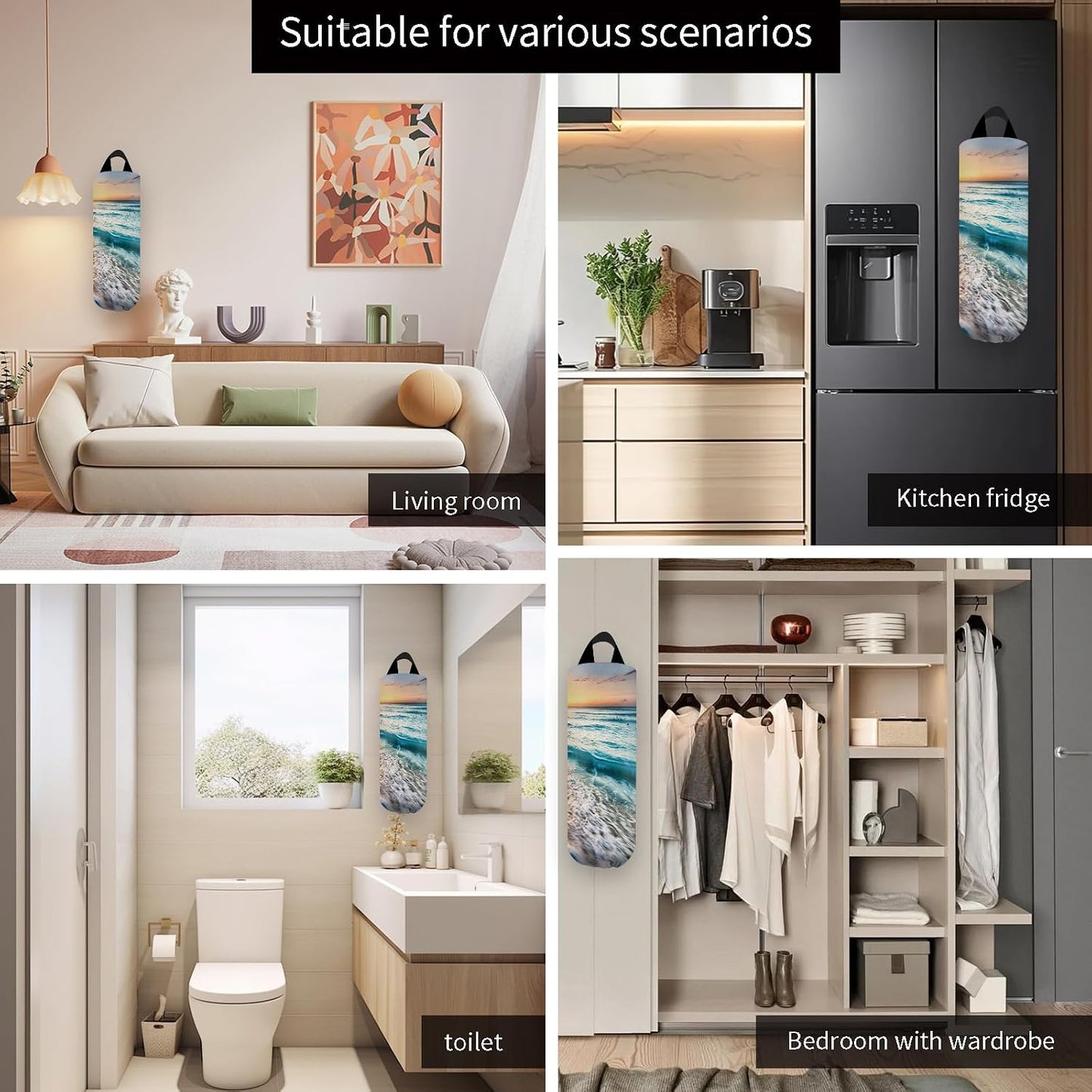 Soporte bolsas plástico organizador pared Sunset Beach