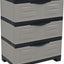 Armario 3 niveles cajones resina gris garaje oficina