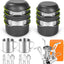 Kit utensilios cocina camping 16 pzas mini estufa 2 tazas