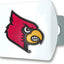 Cubierta enganche Univ. Louisville blanco emblema metal
