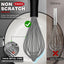 Set 5 Batidores Silicona Acero Inox 7pulg Antiarañazos Gris