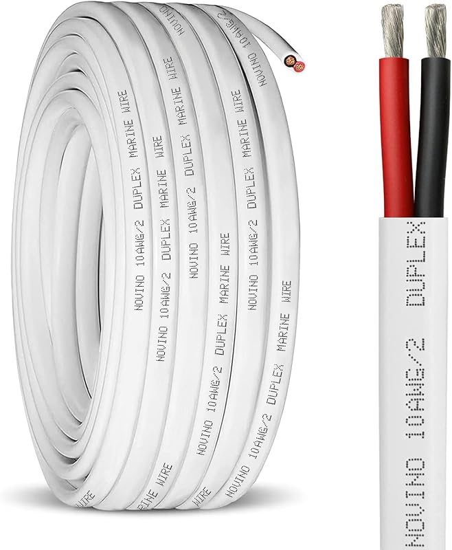 Cable marino dúplex 10 AWG 20pies para lanchas y remolques
