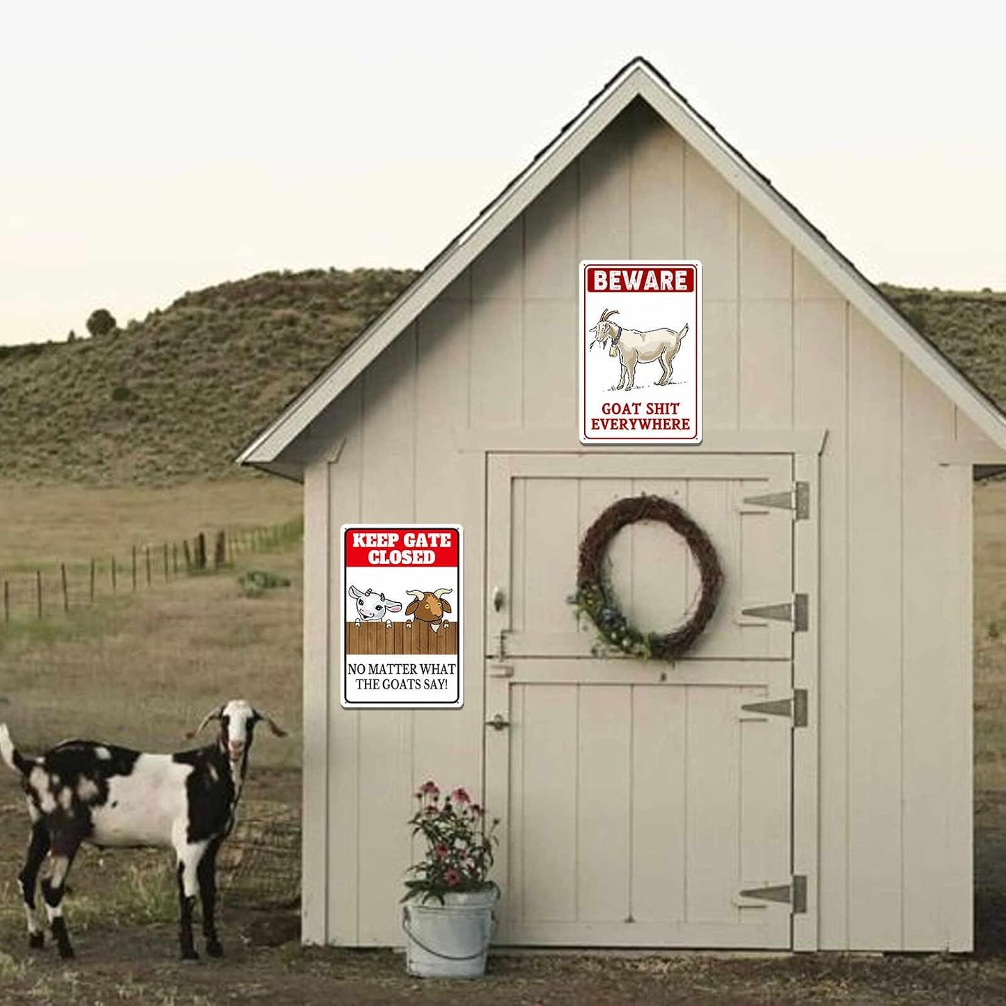 Suministros para cabras, soporte y decoraciones de granja