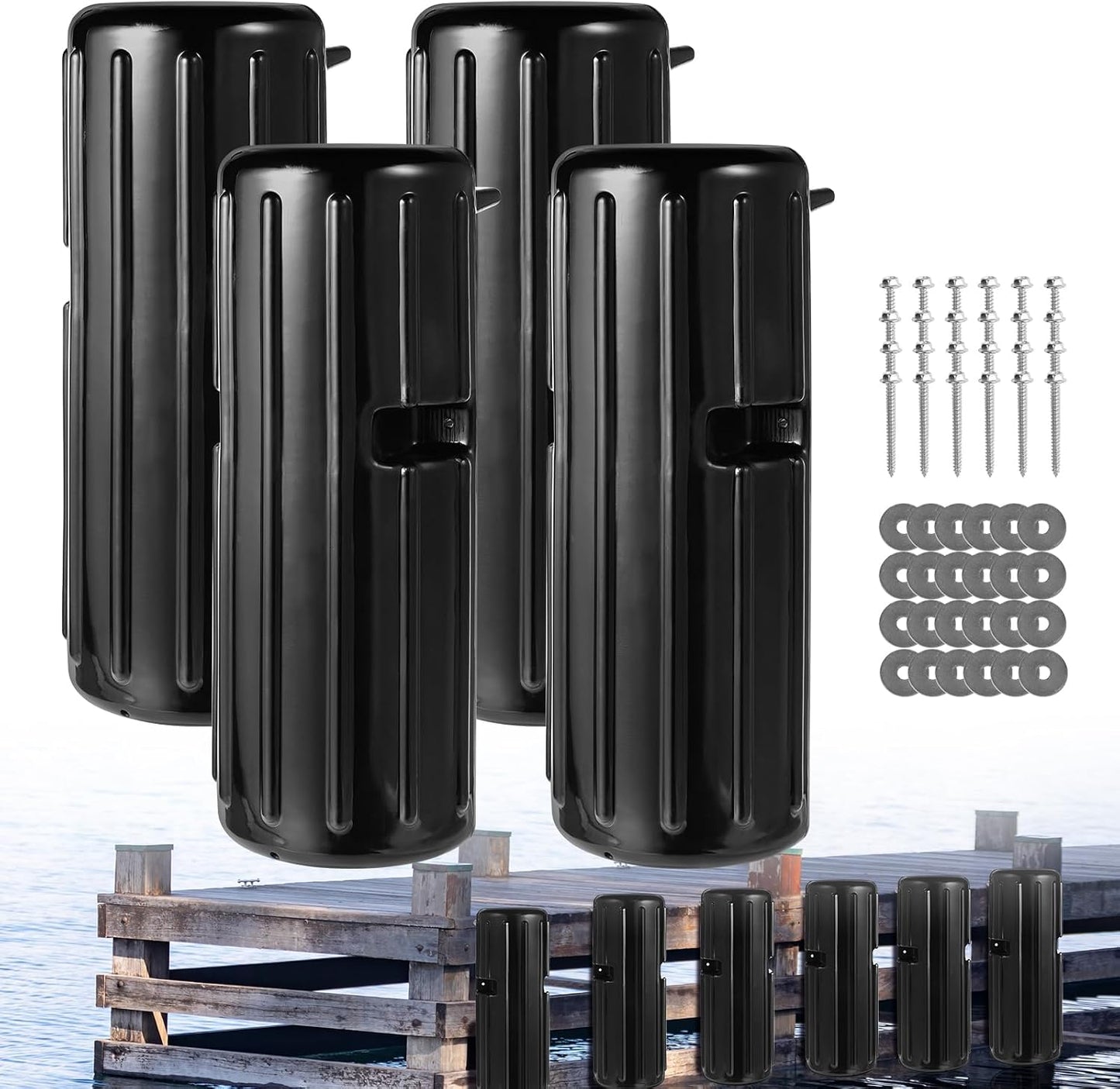 Parachoques muelle PVC 15.3pulg resistentes UV con S de