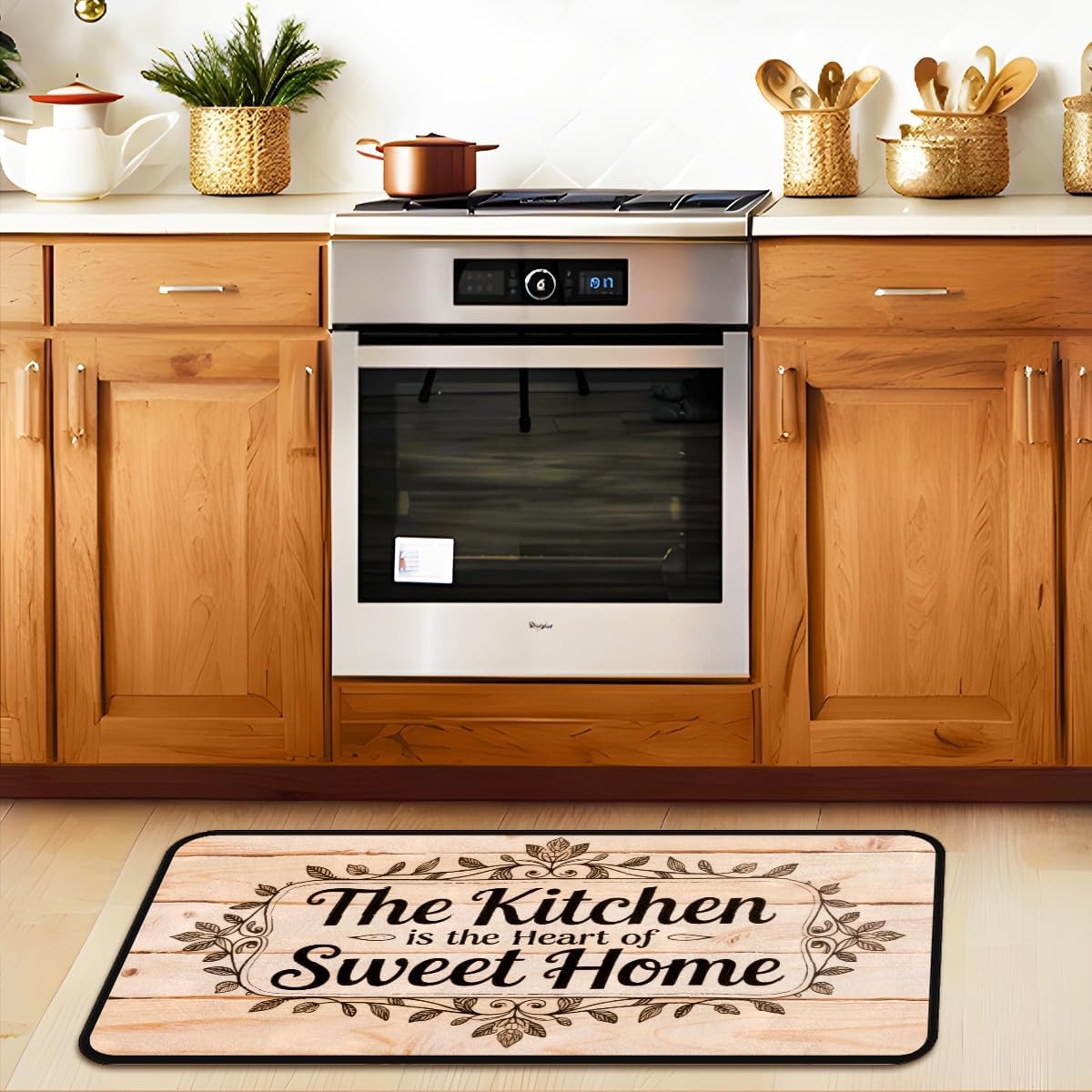 Tapete cocina antiderrap textura madera 72x24pulg