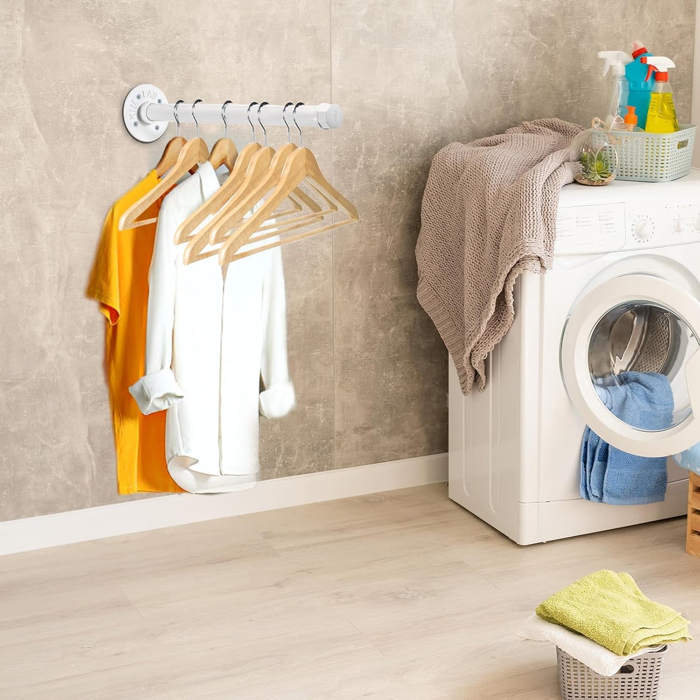 Perchero pared 2pzas 14" hierro fundido blanco