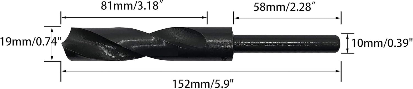 Broca HSS 0.748pulg acero alta velocidad aluminio