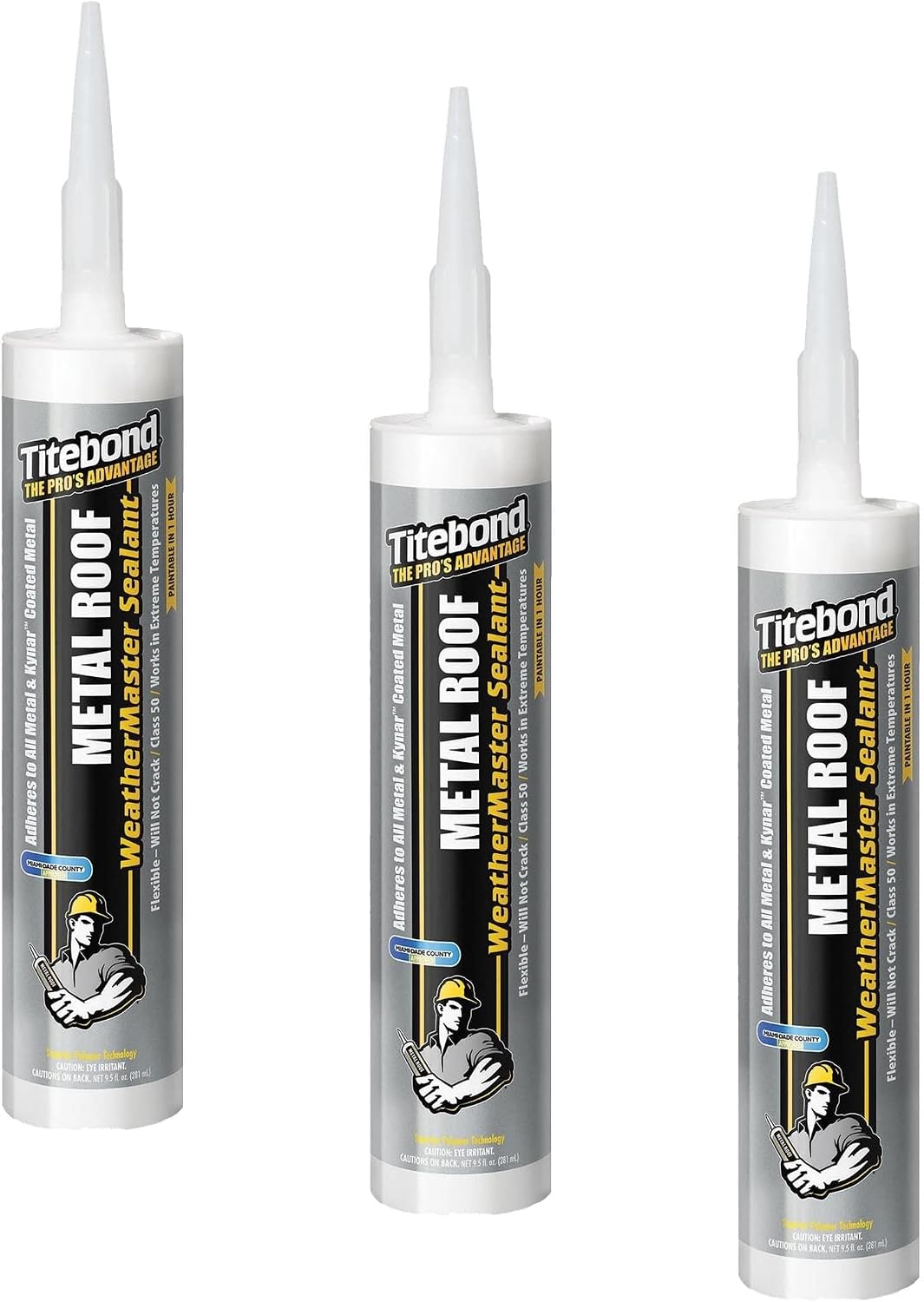 Sellador techo metal marrón 9.5oz pack 3