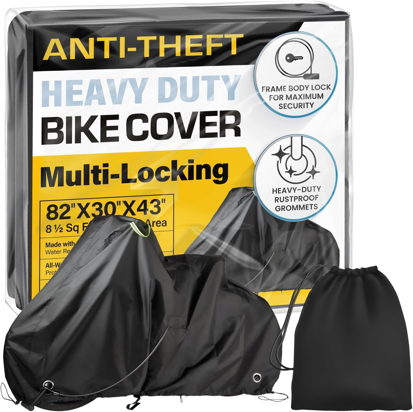 Funda impermeable bicicleta 1 o 2 ruedas antirrobo