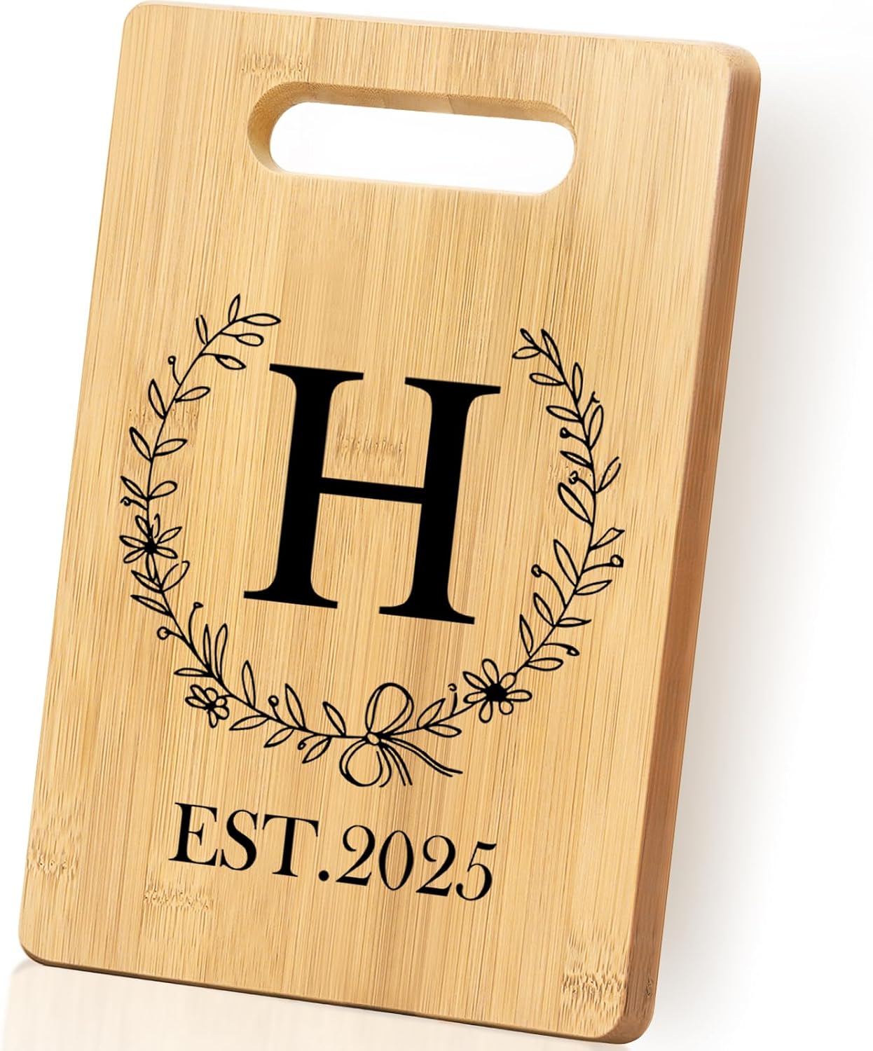Tabla cortar personalizada con monograma regalo